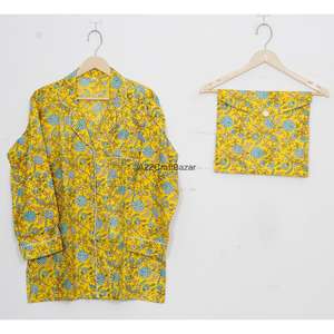 Conjunto de Ropa de Dormir para Mujer, Nuevo Diseño, 100% Algodón Puro, Ropa de Dormir Suave, Conjuntos de Pijamas Largos, Proveedores de Fábrica, Ropa de Dormir Femenina - Product Image 2