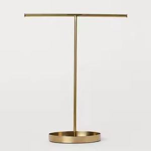 Support de bijoux en métal au design moderne, présentoir de rangement pour colliers et boucles d'oreilles à poser sur table - Product Image 4