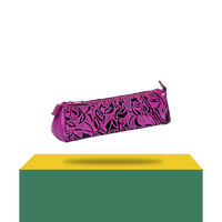 Estuche de Lápices de Cuero con Diseño Floral, Cierre de Cremallera, Gran Capacidad, Organizador de Papelería, Personalizable, Venta al Por Mayor OEM