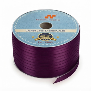 6mm Deep Plum Single Face Satin Ribbon Customizable Wholesale 350 Meter Roll for Wine Packaging Gourmet Gifts Luxury <b>Bows</b> Bulk - Product Image 1
