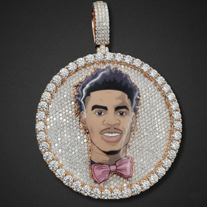 CONCEPTION Bijoux Hip Hop Bling, Pendentif Lettre Personnalisé en Moissanite VVS, Collier Prénom Unisexe, Chaîne Plaqué Or et Argent - Product Image 1