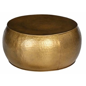 Nouvel arrivage Table basse ronde en fer martelé à la main Table de canapé d'appoint décorative en cuivre contemporaine pour chambre à coucher appartement - Product Image 5