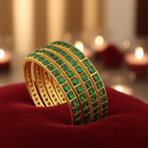 Gold Plated Christian Antique Style <b>Bangle</b> <b>Bracelet</b> with Zircon for Engagement - Product Image 3