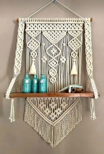 Support de plante en macramé en coton naturel fait main de qualité export, élégant et suspendu, pour intérieur, extérieur, maison et jardin, à vendre - Product Image 3