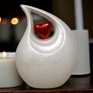 Classic Aluminum Tear Drop Memorial Cremation <b>Keepsake</b> Urn <b>Ash</b> Holder Crafted With Elegant Artistic Appearance - Product Image 6