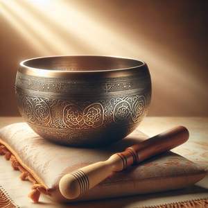 Bol chantant en laiton artisanal, instrument de méditation pour le yoga, la pleine conscience, la guérison, la relaxation et l'équilibre spirituel - Product Image 1