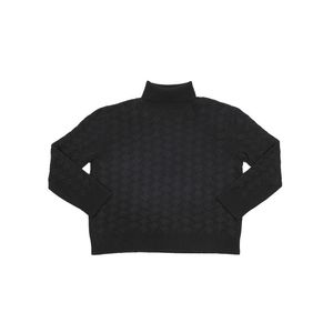 Pull col haut pour femmes ODM OEM sur mesure tissage tricoté manches longues amples Design à la mode thème automne mince - Product Image 2