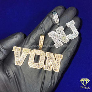 Luxury " NITRO " Letter Pendant Necklace Custom Bubble <b>Name</b> <b>Chain</b> With Cubic Zirconia Stones Hip Hop Jewelry For Streetwear - Product Image 4