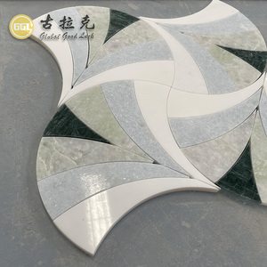 Mattonelle Decorative del mosaico di marmo di colore misto delicato per le pareti e i pavimenti interni delle mattonelle del bagno della Lobby - Product Image 6