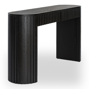 Console moderne en bois de manguier noir, écologique, avec pieds en bois massif, meuble durable pour salon, décoration d'entrée - Product Image 4