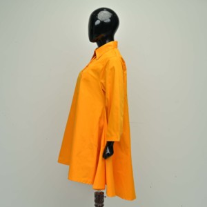 Vestidos Largos de Verano Color Naranja, Estilo Casual para Mujer, Bordados, con Patrón Sólido, Personalizados OEM, Tela de Algodón, Diseño Asimétrico - Product Image 3