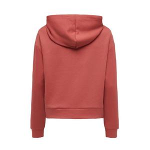 Sudadera con capucha de algodón 100% para mujer, Logo en relieve, cuello con cremallera, diseño largo informal de gran tamaño, sudadera de invierno de alta calidad - Product Image 2