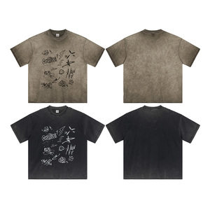 Camiseta Extra Grande Personalizada para Hombre, 100% Algodón, Hombros Caídos, con Gráfico de Mariposa e Impresión Digital Personalizada, Talla Grande - Product Image 4