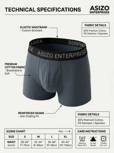 Boxers respirants en coton pour hommes adultes, 95 % coton, 5 % élasthanne, taille élastique, service ODM classique, sous-vêtements avec logo personnalisé - Product Image 2