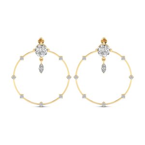 ต่างหูห่วง REYES สไตล์มินิมอล ทองคำแท้ 14K ประดับเพชรโมอิสซาไนต์ รับรองโดย GRA สำหรับผู้หญิง รับผลิตแบบ OEM ODM เครื่องประดับคุณภาพสูง - Product Image 2