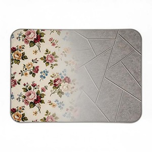 Alfombra de Baño Rectangular de Microfibra, Diseño Minimalista, Antideslizante, de Secado Rápido, con Base de Espuma Viscoelástica para Baño - Product Image 2