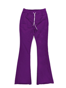 Hot Sale Women Custom Logo Silk Screen Print Oem Pencil <b>Pants</b> Elastic Waist High Waist Lace Knitted Fabric Sweatpants For Women - Product Image 3