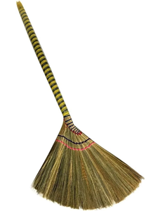 Escoba de hierba natural con mango de plástico |   Cepillo de barrido con cerdas suaves y flexible |   Escoba Ligera y Ecológica para Interiores/Exteriores - Product Image 6