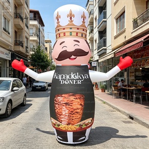 Muñeco inflable gigante <span class=keywords><strong>de</strong></span> 3m con logo personalizado, bailarín <span class=keywords><strong>de</strong></span> aire con forma <span class=keywords><strong>de</strong></span> chef <span class=keywords><strong>de</strong></span> kebab, con luces LED, para publicidad <span class=keywords><strong>de</strong></span> restaurantes. - Product Image 5