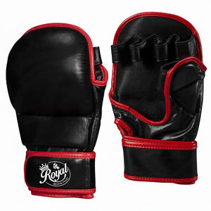 Guantes de Boxeo y MMA de Cuero de 10 oz de Nivel Profesional, con Logotipo Personalizado, Guantes de Grappling de Medio Dedo, Opciones de Venta al Por Mayor - Product Image 1