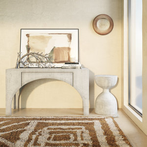 Alfombra de área de algodón/lana blanca/marrón hecha a mano conjunto de producto tejido a mano - Product Image 6