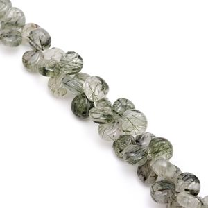 Cuentas de rutilo negro natural talladas a mano, cuentas de piedras preciosas talladas a mano, cuentas de rutilo negro perforadas lateralmente para la fabricación de joyas, 9-10 mm - Product Image 5