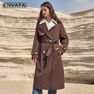 <b>Spring</b> New Trench Coat Fashion Style British Style <b>Women</b> Long Trench Coat <b>Women</b> Custom <b>Jacket</b> with Logo - Product Image 4