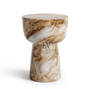 High Quality Unique Painted Cement Side <b>Table</b> for Living Room Outdoor Garden <b>Stool</b> Wholesale Price from Vietnam - Product Image 1