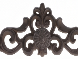 Vintage Cast Iron Wall <b>Hook</b> With Floral Design 4 <b>Hooks</b> Rust Resistant Metal Towel Rack <b>For</b> Home Decor Stylish Storage Solution - Product Image 2