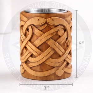 Quemador de Incienso de Madera de Teca Tallado a Mano, Estilo Indio, para Aromaterapia, Meditación y Decoración del Hogar - Product Image 3