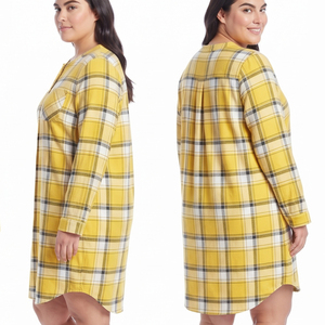 100% Cotton <b>Flannel</b> Plaid Night Long <b>Shirt</b> Women Oversized Button Down <b>Flannel</b> <b>Shirts</b> <b>Ladies</b> Night Sleep <b>Flannel</b> <b>Shirt</b> Women's - Product Image 5