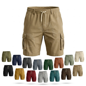 Shorts de sport personnalisés toutes saisons, élégants et tendance, à taille élastique, décontractés, multi-poches, respirants, pour l'été et les activités de plein air - Product Image 1