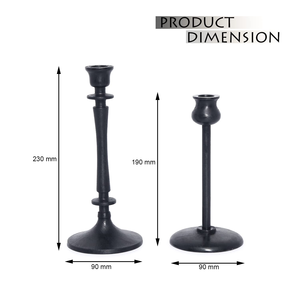 Candle Holder Set of 2 Iron Christmas Home Decor for Dining Table Centerpiece Coffee Table Mantel or Any Table <b>Top</b> - Product Image 2