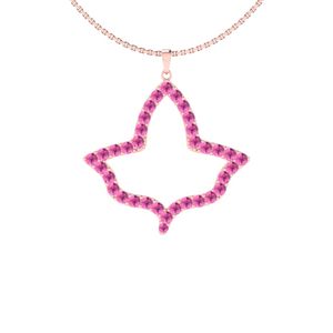 Rose Gold Pink Crystal Leaf <b>Necklace</b> Women Elegant Fashion Jewelry Large Pendant <b>Necklace</b> Stylish Accessory Gift Daily Wear - Product Image 3