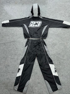 Windbreaker Tracksuit <b>Trouser</b> and Jacket 100% Nylon Reflective Lines and Logo Casual Wear Windbreaker Tracksuit For <b>Men's</b> - Product Image 2