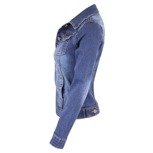 Manufacturer Casual <b>Lightweight</b> Button Woven <b>Denim</b> Jeans <b>Jacket</b> Cotton Solid Customized Size Windproof Eco-Friendly Quick Dry - Product Image 3