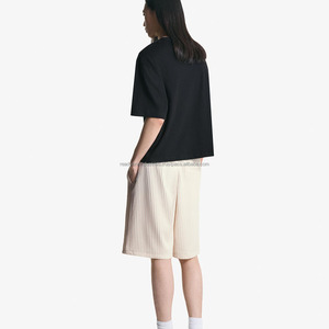 Fabricant de shorts en jean personnalisés à double genou délavés à l'acide pour hommes shorts en jean en relief 3d - Product Image 3