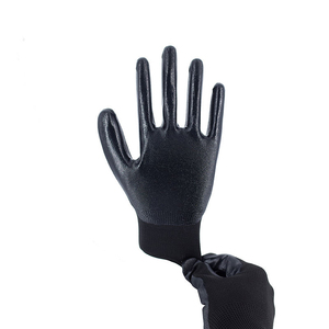Gants de sécurité épais antistatiques, absorbants l'humidité, usage général, bleu et blanc, enduits de nitrile, poignet tricoté lisse antidérapant, 10 mil - Product Image 5