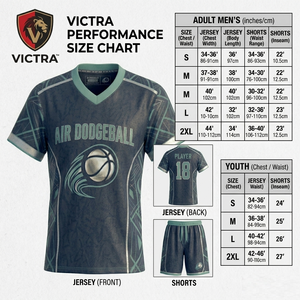 Sublimated <b>Dodgeball</b> Jersey Set V-Neck Short Sleeve Moisture Wicking Unisex Adult Athletic Uniforms - Product Image 6