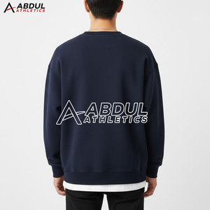 เสื้อสเวตเชิ้ตผู้ชายผ้าคอตตอนผสม ดีไซน์ทันสมัย พร้อมโลโก้สั่งทำ เหมาะสำหรับแฟชั่นวิทยาลัยและสตรีทแวร์ - Product Image 2