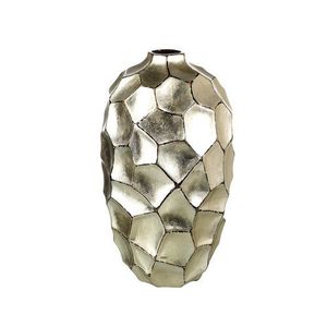 Vase au design moderne, décoration d'intérieur, vase de sol, placage nickel, décoration de jardin, vase de sol - Product Image 4