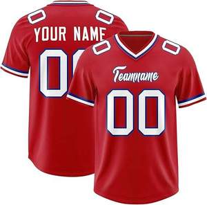 Camiseta Deportiva de Fútbol Americano Personalizada de Alta Calidad, Manga Corta, Transpirable, Absorbe la Humedad, Spandex/Poliéster, Tallas Grandes - Product Image 5