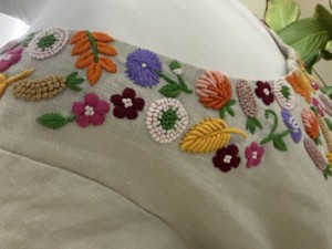 Robe longue en coton tissé brodée de fleurs, style bohème, douce, naturelle, décontractée, silhouette en A pour femme - Product Image 5