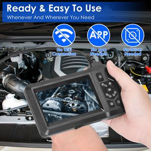 Telecamera Endoscopica 1080P con 8 LED, Schermo Colorato da 4,3 Pollici, Cavo Semi-Rigido da 5 Metri, Impermeabile IP67, Strumento per Ispezione Auto - Product Image 6