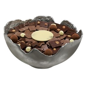 Marvelous Design Round Shape Metal <b>Chocolate</b> Bowl Stainless Steel <b>Chocolate</b> Display Tray For <b>Weddings</b> Parties And Celebrations - Product Image 3