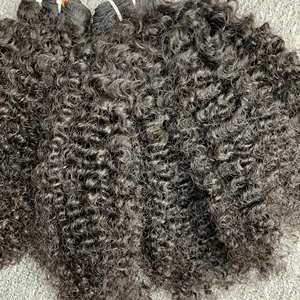 Venta al por mayor rizos birmanos mechones de pelo crudo sin procesar Virgen Natural 100% vendedores de pelo rizado birmano crudo vietnamita - Product Image 3