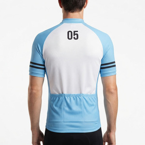 Maillot de cyclisme pour homme avec fermeture éclair intégrale, personnalisable par sublimation, maillot de cyclisme écologique, maillot d'entraînement pour homme avec fermeture éclair - Product Image 2