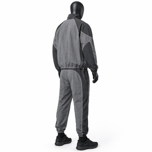 Men's Lightweight <b>Athletic</b> Tracksuit Set Full Zip Jacket and Matching Training Pants for Sports Fitness and Running - Product Image 4