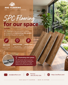 Revêtement de sol vinyle PVC SPC 6 mm ANZ Vietnam, design moderne, étanche, résistant à l'usure, système de pose I4F, motif marbre - Product Image 5