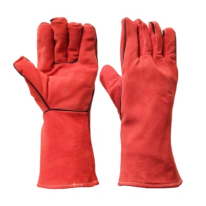 High Quality Heavy-Duty Cowhide Split Leather CE Certified Welding Gloves Safety Cuff for Industrial <b>Fire</b> - Product Image 6